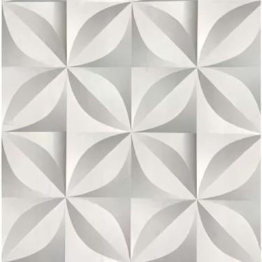 Imagem de Papel de Parede Efeito Gesso 3D Geométrico Lavável Adesivo Autocolante À Prova D'Água Impermeável (QUERO 5M X 45CM,GEOMÉ PÉTA)