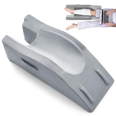 Imagem de Dreamer Car Almofada de elevação de perna para pós-cirurgia, lesão ou descanso, almofada de cunha de fixação no tornozelo para alívio da dor nas pernas, almofada de espuma viscoelástica de suporte com