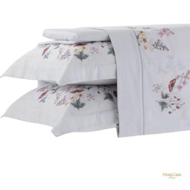 Imagem de Jogo de Cama Satinee King Estampado 4 Peças Kacyumara Maeva