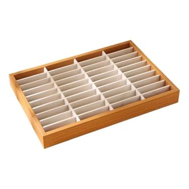 Imagem de Vaveren Suporte para pulseiras, bandeja para exibição de joias, multifuncional, empilhável, grande capacidade, organizador de presentes, estojo de, Bege Branco