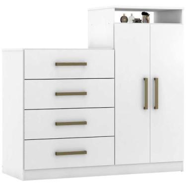 Imagem de Comoda Sapateira 2 Portas 4 Gavetas 4270 Branco - DEMÓBILE
