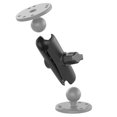 Imagem de Braço de soquete duplo, braço longo de 9,5 cm, compatível com suportes RAM tamanho B, componentes de esfera de 2,5 cm, para suporte de localizador de peixes, bicicletas, carros, motocicletas