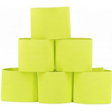 Imagem de Wrzbest Braçadeira de Capitão Futebol Futebol Rugby Capitão Braçadeiras para Jovens e Adultos, Design Antiqueda - Pacote com 6 (6 Verde/Não C)