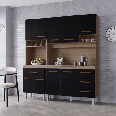Imagem de Kit Zínia Com Paneleiro 9 Portas 4 Gavetas Cozinha MB1 180cm - Doce So