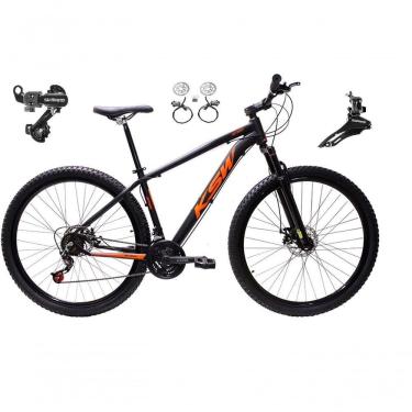 Imagem de Bicicleta Aro 29 Ksw Xlt 24v K7 Câmbios Shimano Freio Hidráulico Garfo Trava - Preto/laranja Tam.17
