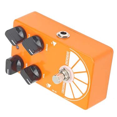 Imagem de RiToEasysports Pedal Overdrive para Guitarra Elétrica, Pedal de Efeito True Bypass Portátil, Cor Laranja Grande, Revestimento de Liga de Alumínio