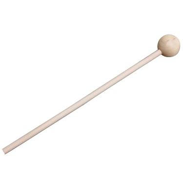 Imagem de RiToEasysports Malho de Vara de Tambor Versátil, Durável, Leve, Auxiliares de Ensino para Educação Musical, 1 par de Peças de Instrumento de Percussão Orff de Plástico (Madeira principal redonda de