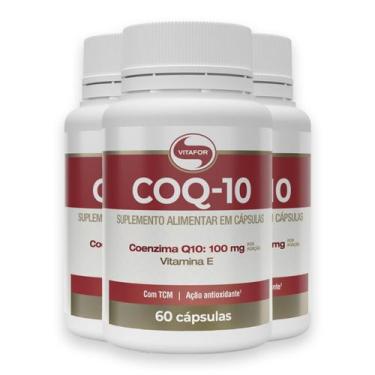 Imagem de Kit 3 Coenzima Q10 100mg Vitafor 60 Cápsulas