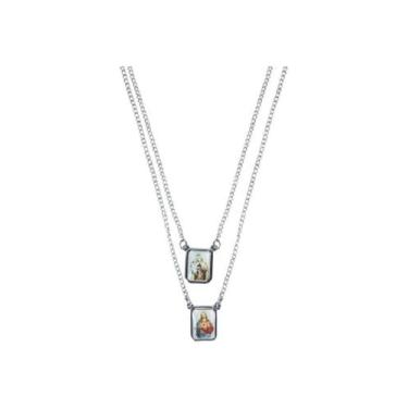 Imagem de Escapulário Nossa Senhora Do Carmo Inox Colorido - Canção Nova