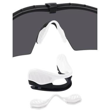 Imagem de BLAZERBUCK Almofadas de nariz de substituição para óculos de sol Oakley M Frame 2.0 Strike/Si M Frame 3.0 OO9146 - Branco