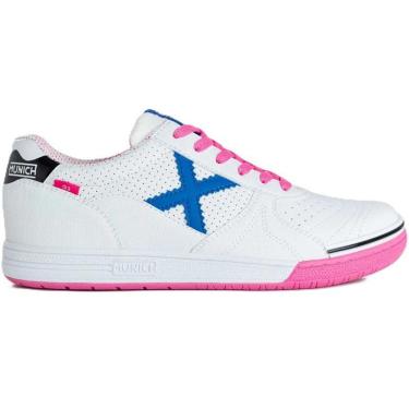Imagem de CHUTEIRA FUTSAL MUNICH G3 PROFIT 389 BRANCO ROSA MASCULINA-Masculino