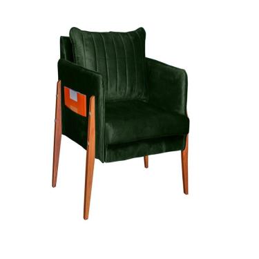 Imagem de Poltrona Decorativa Milão Luxo Dora Bela Cor 0130 Verde Musgo