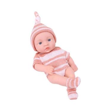 Imagem de Boneca Reborn de Silicone Mini 20cm - Corpo Inteiro Macio para Meninas
