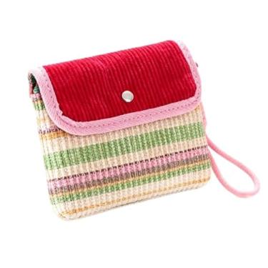 Imagem de Bolsa de maquiagem feminina de grande capacidade, bolsa de cosméticos portátil, organizador de moedas portátil, rosa