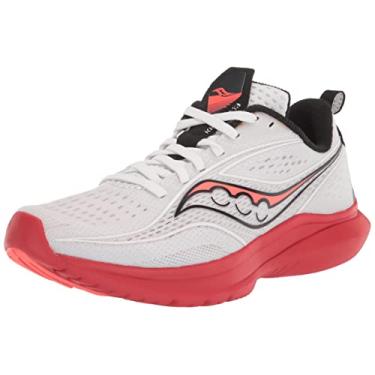 Imagem de Saucony Tênis de corrida feminino Kinvara 13, Branco/preto/Vizi, 5.5