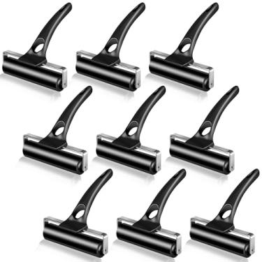 Imagem de Frienda 9 peças de rolo de borracha de 4,7 polegadas preto de borracha Brayer rolo de tinta para colar bloco de tinta papel de artesanato prensa impressão papel de parede carimbar álbuns de recortes