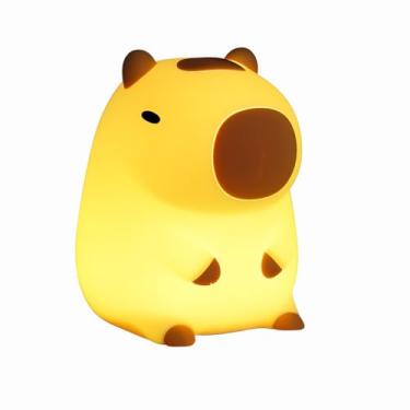 Imagem de Luminária de Silicone Capivara Recarregável USB – Abajur Infantil LED Decorativo Quarto Criança – Storeasy