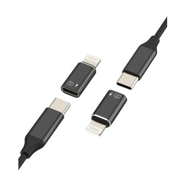 Imagem de Adaptador USB C Audio OTG fêmea para Lightning macho (pacote com 2) para Apple para iPhone 14, adaptador para iPad tipo C, conector de dados, conector de dados, fone de ouvido, adaptador tipo C