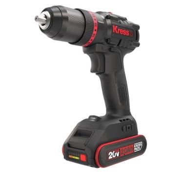 Imagem de Parafusadeira-furadeira De Impacto 20v Kress Kuc30.1 Bl Motor – Combo Completo, Potente E Profission