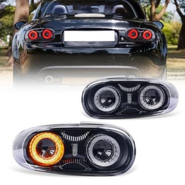 Imagem de Archaic Conjunto de luz traseira compatível com Mazda MX-5 Miata 2009-2015, JDMLanternas traseiras para Miata Roadster NC NCEC, lâmpada traseira com animação de inicialização, lado do motorista e do