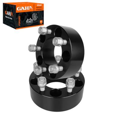 Imagem de Espaçadores de roda 5x4,5 com pino de 1/5.1 cm x 20 compatível com Jeep Wrangler YJ TJ Grand Cherokee Wagoneer Ford Explorer Flex Edge Mustang Crown Victoria Ranger Dodge Lincoln 82,5 mm 5x114,3