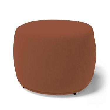 Imagem de Puff Decorativo Living Aisha Orgânico Veludo Terracota - Abmaza