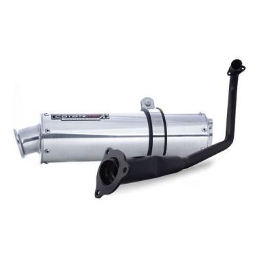 Imagem de Escape / Ponteira Coyote RS1 Aluminio Redondo - FZ 15 - Yamaha, Polido