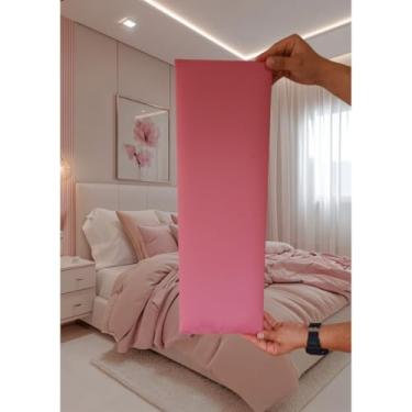 Imagem de Kit 20 Placas Cabeceira Estofada 60x20cm Design Sofisticado (ROSÊ)