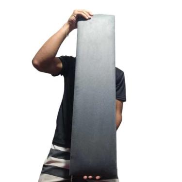 Imagem de Cabeceira Modular Estofada 60x20cm + 120x20cm | Painel Decorativo para Cama | Autocolante, Macia, Design Moderno para Quarto(20UN 20X80CM VELUDO CINZA)