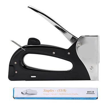 Imagem de Pistola de grampo para serviço pesado Grampeador manual Pistola de grampo de madeira Pistola portátil durável segura prática ergonômica para fixação de material DIY decoração