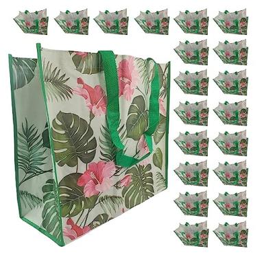 Imagem de Bolsa Ecobag Sacola de Ombro Ecologica Retornavel Kit 20 Unidades Dobravel Reutilizavel Compras Mercado Pratico Multiuso Resistente