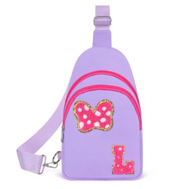 Imagem de Pochete transversal para meninas de 14 anos, 7, 8, 9, 10, 11, 12, 13, 14 anos, para meninas e mulheres, Roxa, G