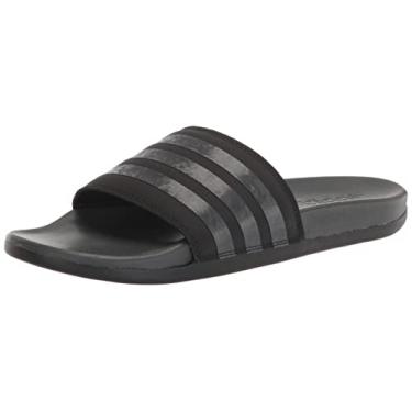 Imagem de adidas Sandália feminina Adilette Comfort Slide, Preto/cinza/preto, 34