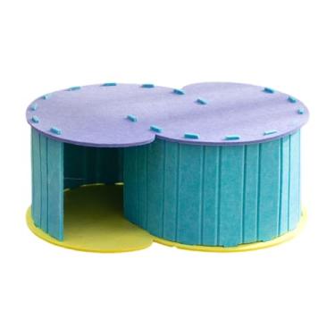Imagem de Fxzqgnh Tapete Túnel para Gatos, Arranhador Portátil Interativo, Brinquedo Interativo para Uso Interno E Externo, Ideal para Dormir, Brincar E Descansar, Azul