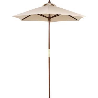 Imagem de Ombrelone Tramontina Madeira E Poliester Bege Sem Base 1,8 M