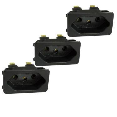 Imagem de Modulo Tomada 10a Amperes Embutir Fêmea 3 Pinos 4 Unidades - MARELAGO