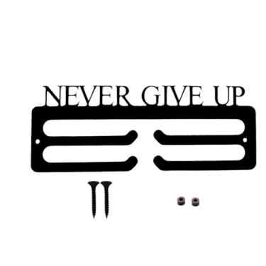 Imagem de simhoa Suporte de Medalhas de Parede, Organizador de Medalhas que Economiza Espaço, Organizador de Fitas de Premiação, Expositor de para Ginástica, Nunca Desista