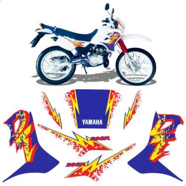 Imagem de SPORTINOX, Adesivos Para Yamaha DT 200R 1994 Moto Branca Faixa Lateral