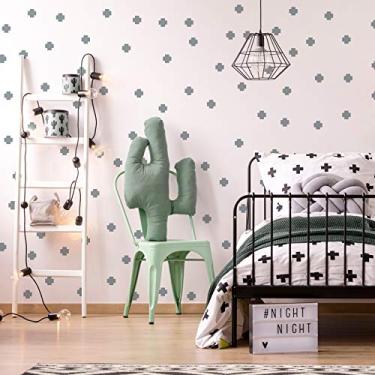 Imagem de Adesivo de Parede Cruzes Cinza 138un 4x4cm