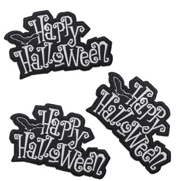 Imagem de 3 peças de adesivos de feliz dia das bruxas, costurados, para roupas, bolsa, jaqueta, jeans, vestido, fantasia, acessórios DIY