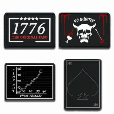 Imagem de Pacote de remendo tático – Pacote F-Around 3D PVC Moral Patch – Remendos patrióticos americanos resistentes dos EUA para militares, polícia, exército, bonés, jaquetas, calças e equipamentos (F-Around