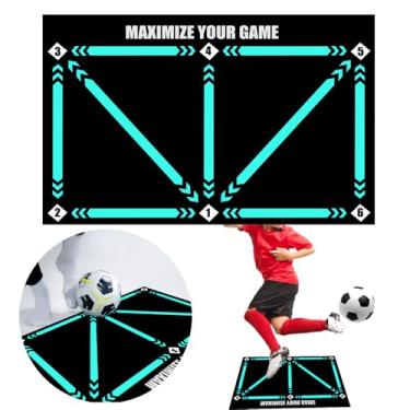 Imagem de Tapete de Treinamento Passos Futebol Anti-Derrubado para Melhoria Habilidade em Exercício Indoor Adultos Drible