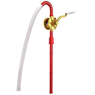 Imagem de XXGJOALD Bomba de tambor rotativo com manivela de mão, bomba manual rotativa, novo barril de combustível de óleo, transferências pesadas, óleos fluidos hidráulicos de querosene e mais para uso em