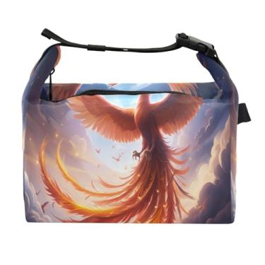 Imagem de STAYTOP Linda lancheira Fênix de Fogo com fivela de alça, lancheira isolada para meninos e meninas, lancheira térmica para trabalho escolar