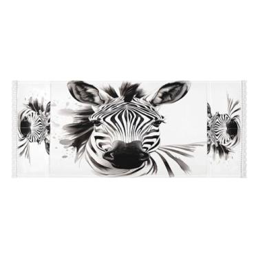 Imagem de Wassud Capas de lavadora e secadora de cabeça zebra, protetor superior de lavadora com sacos de armazenamento, capa de geladeira à prova de poeira com bolsos para lavanderia doméstica, cozinha, 120 x