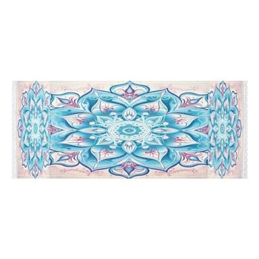 Imagem de Wassud Capas de lavadora e secadora de mandala, protetor de lavadora com sacos de armazenamento, capa de geladeira à prova de poeira com bolsos para lavanderia doméstica, cozinha, 120 x 55 cm