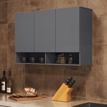 Imagem de Armario Cadente 03 Portas Cinza