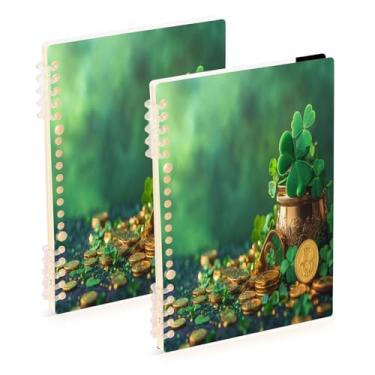 Imagem de Burbuja Cadernos St. Patrick Clover, papel pautado universitário A5 com 60 folhas, fichário para escritório, 2 unidades