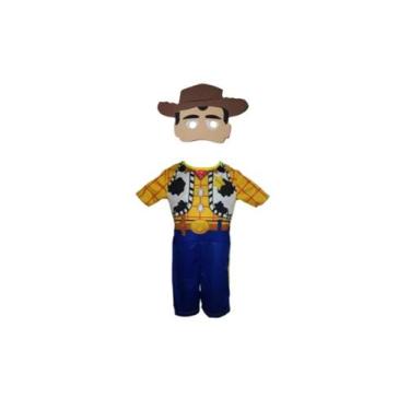 Imagem de Fantasia Infantil Roupa Woody Curto Com Enchimento E Máscara E.V.A. - 