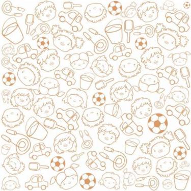 Imagem de Papel De Parede Infantil Crianças E Brinquedos